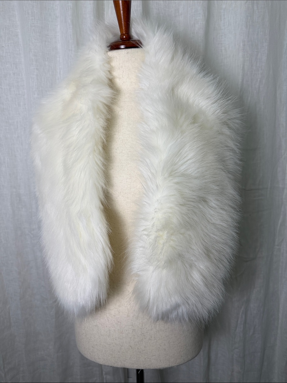 Luxury White Faux Fur Stole